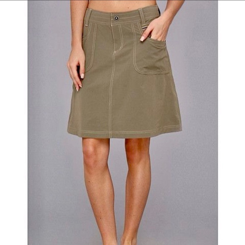 Kuhl Vala A-Line Cargo Embroidered Skirt Hiking Outdoors Camping